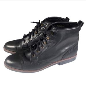 Vintage Black Leather Ankle Boots Women’s 8.5 M